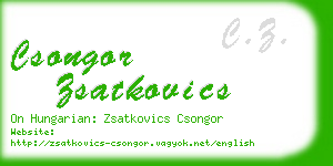 csongor zsatkovics business card